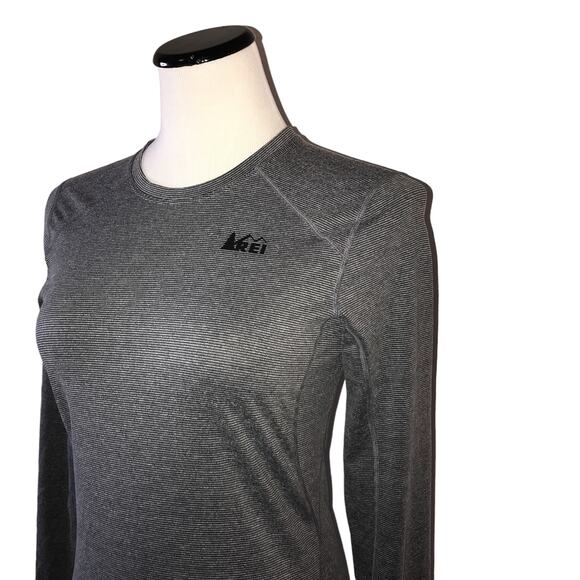 REI Gray Striped Long Sleeve Pullover Top - Picture 4 of 8